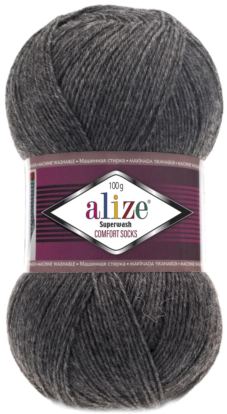 Sock Yarn 100 g Superwash Comfort Sock Wool 420 m 75% SW Wool - 25% Polyamide Hand Knitting Yarn Multicoloured Sweater Vest Cardigan Blouse Scarve Hat Beanie Bootie Mitten Beret (182)