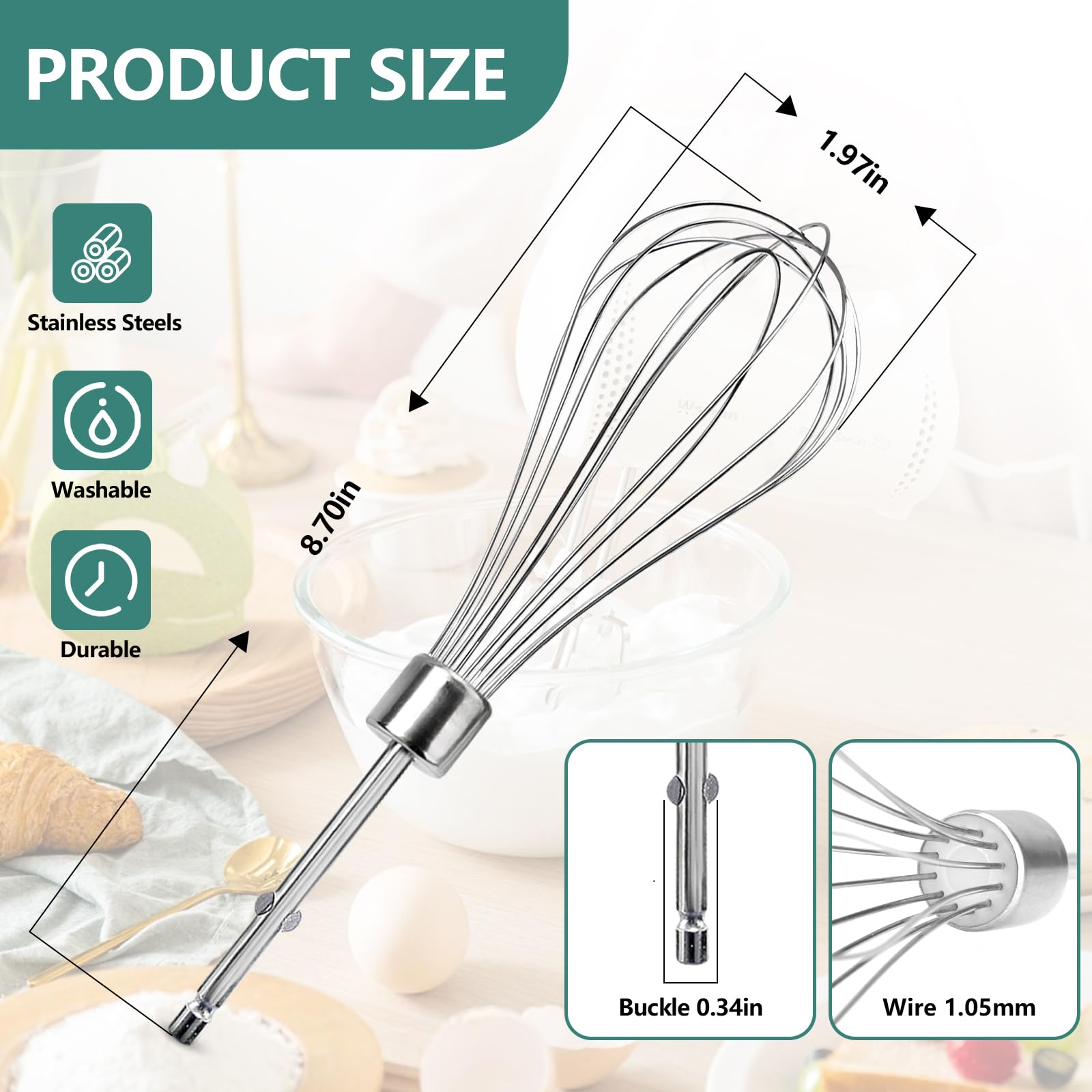 Hand Mixer Beaters Compatible with Hamilton Beach Hand Mixer 62682RZ 62692 62695V 64699, Mixer Replacement Beaters Fit Hami-lton Beach Mixer Parts, for Hamilton Beach Portable Mixer Attachments