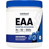 Nutricost EAA Powder 30 Servings (Blue Raspberry) - Essential Amino Acids - Non-GMO, Gluten Free, Vegetarian Friendly