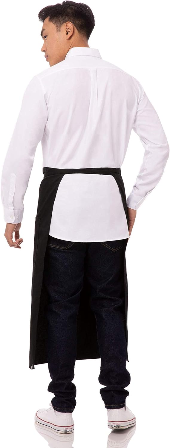 Chef Works unisex adult Two Pocket Bistro Apron apparel accessories, Black, One Size US: Clothing