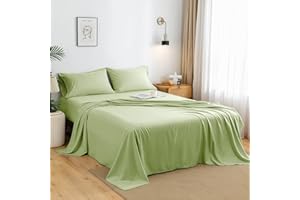 Cal King Sheet Set, 4 Piece Bed Sheets for Cal King Size Bed Set, 17 Inch Cal King Sheets Deep Pocket, Hotel Luxury Soft and 