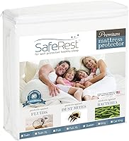SafeRest Premium Hypoallergenic Waterproof Mattress Protector - Vinyl, PVC and Phthalate Free