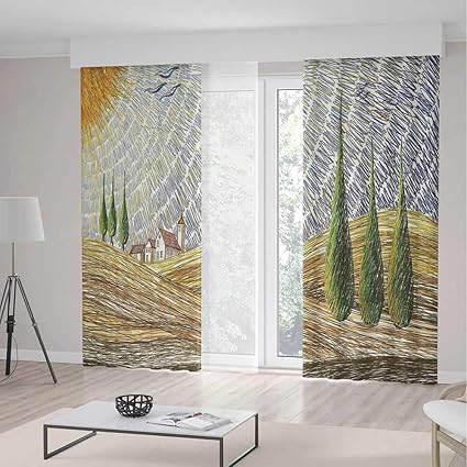 Amazon Com Yoliyana Window Blackout Curtains Tuscan Decor For