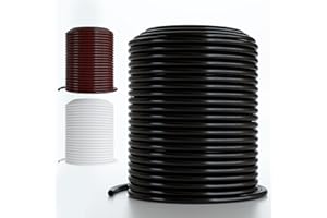 DBR TECH 1/4 Drip Irrigation Tubing, 100 Feet, Flexible PVC Plastic Drip Irrigation Hose for Gardening, Misting, Hydroponics and DIY Landscape Garden Projects, Blank Distribution Tubing (100ft, Black)