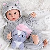 Aori Lifelike Baby Dolls - Realistic 17-Inch Baby Girl with Cute Lightweight Body, Real Life Baby Doll Set with Accessories for 3+ Kids Girls & Collection