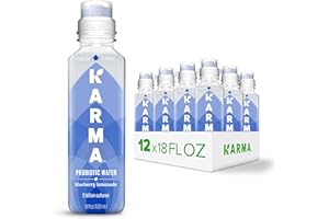 Karma Probiotic Water - 12 Pack, Blueberry Lemonade Drink - Immune & Gut Health Support