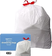 Amazon Basics Flextra Tall Kitchen Drawstring Trash Bags, Unscented, 13 Gallon, 120 Count