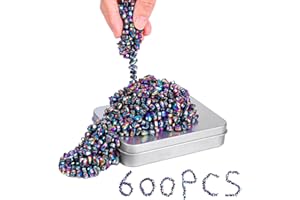 yuzshin Magnetic Balls Desk Fidget Toys 600pcs Mini Magnet Beads Ferrite Putty for Adults for Office…