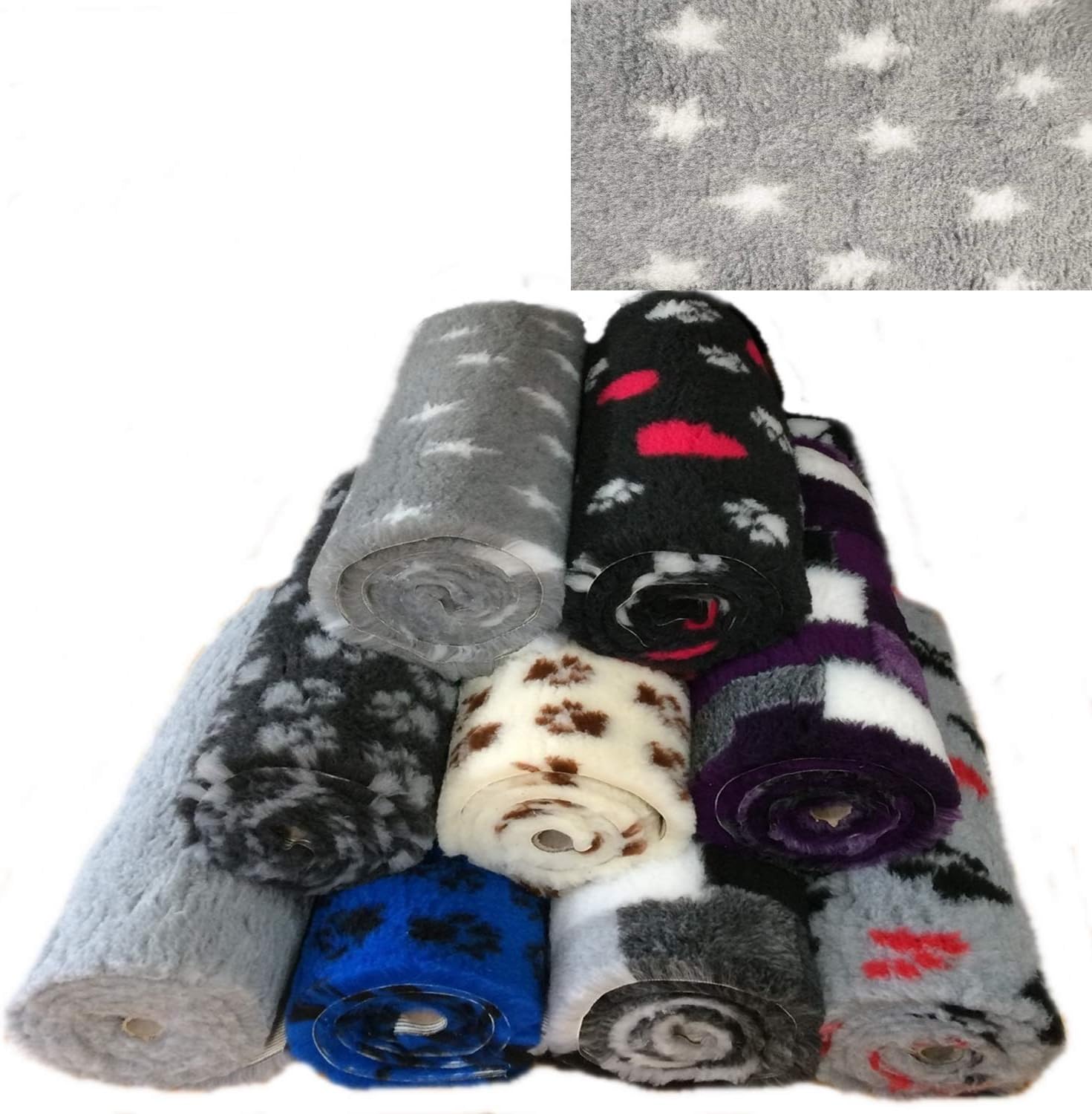 PnH Veterinary Bedding ® NON SLIP Ribbed Rubber Backing Vet Bed Roll