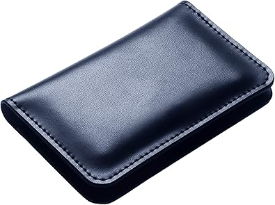 Amazon 名刺入れ 本革 牛革 メンズ レディース カードケース ネイビー 名刺入れ
