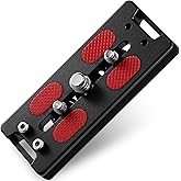 Haoge HQR-90 Tripod Arca Plates 90mm Universal Arca Swiss Quick Release Plate for Tripod Ball Head with Hand-Adjustable Stainless Steel Screw of 1/4" and 3/8" Built-in Strap Hole (New Version)