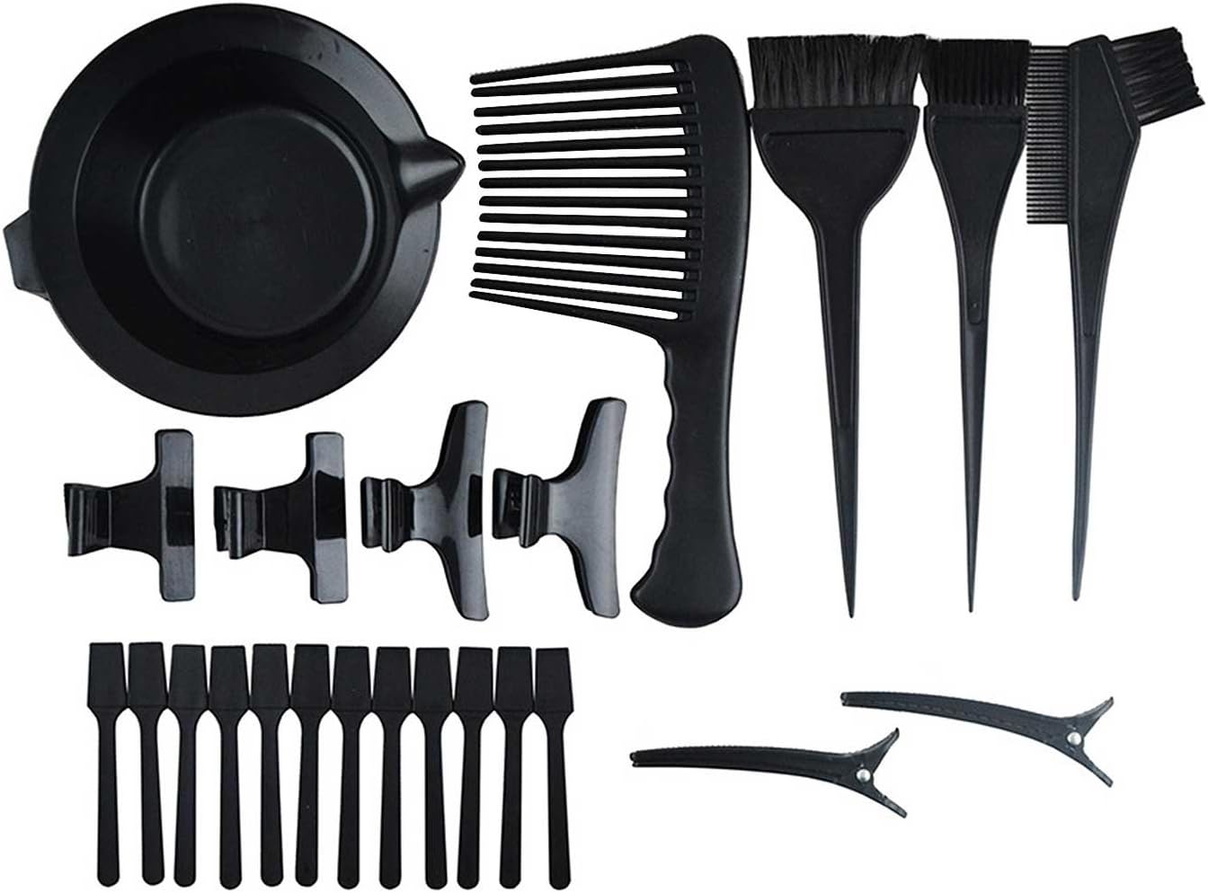 Amazon Co Jp ヘアカラー プロ 美容師専用 ヘアダイコーム ヘアダイブラシ ヘアクリップ ヘアカラーボウル 23点セット 白髪染め Diy ヘアカラーアップ 染髪 道具 染毛ブラシ プラスチック製 ビューティー