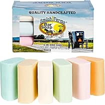 Amazon.com : Amish Farms Bar Soap w/All Natural Bentonite Clay (6 ...