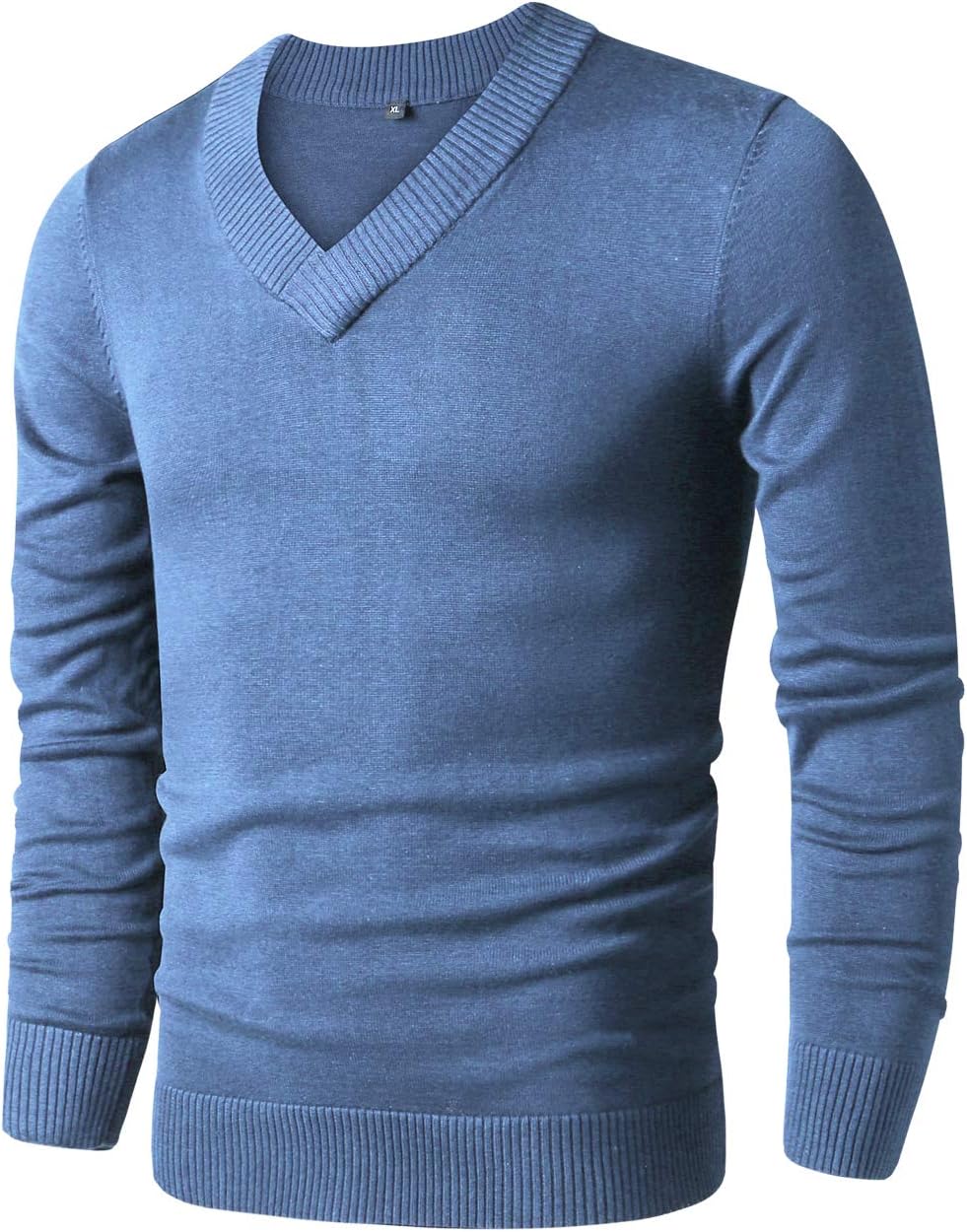 LTIFONE Sweaters for Men,V Neck Slim Comfortably,Knitted Long Sleeve
