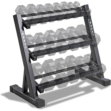 Adjustable Dumbbell Stand, Home Fitness Rack And Stand With Media Rack, Safe And Convenient Dumbbell Weight Holder, Compact Dumbbell Storage Rack Perfect For Home Gym Strength Training
