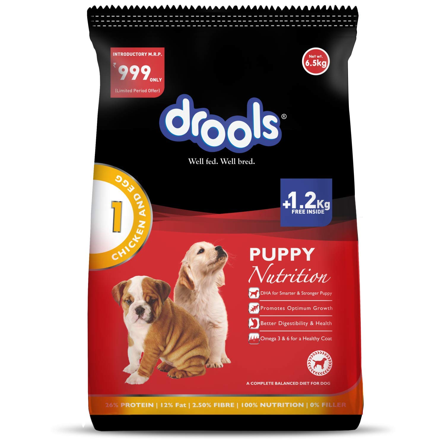 drools optimum performance puppy dog food 20kg