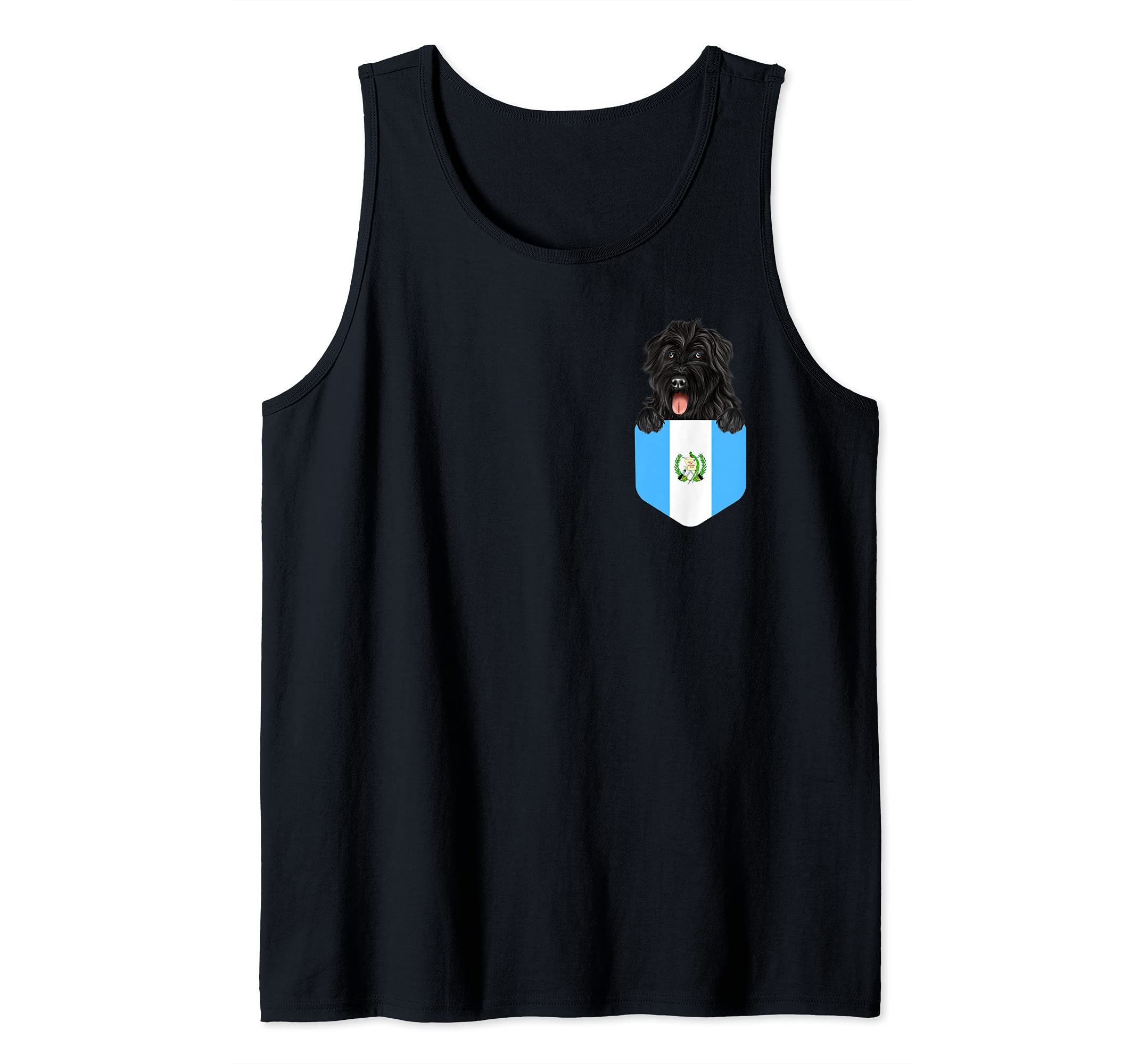Guatemala Flag Bouvier des Flandres Dog In Pocket Tank Top