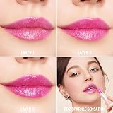 Oulac Bright Pink Glitter Lipstick Moisture Tint Shine D02 Sparkle view 7