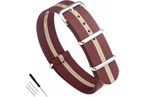 WOUKUP Premium Military Ballistic Ribbed Nylon Watch Straps 18mm 19mm 20mm 22mm Replacement Watch Band for Men