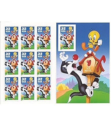 Amazon.com: Looney Tunes U.S. Postage Stamps Set of 5 Bugs Bunny