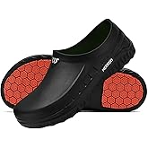MEIAGDT Women's Men's Work Clogs Kitchen Shoes Non Slip Waterproof Restaurant Garden Nursing Food Service Chef Shoes