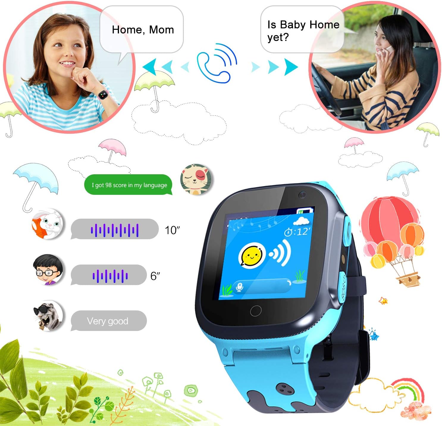 Jaybest Smartwatch Niños - Inteligente Relojes Phone con cámara ...