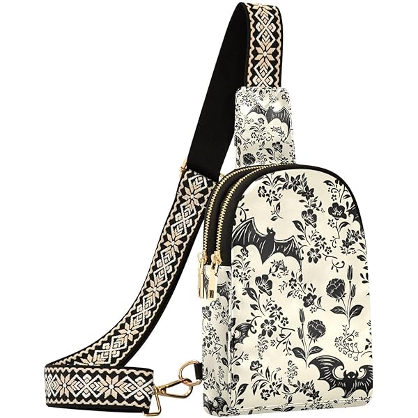 RLDOBOFE Sling Bag With Giraffe Floral Print - Crossbody Chest Bag For Women & Men, Adjustable Strap, Multiple Pockets