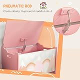 ZONEKIZ Toy Box with Lid Pink Safety Hinge Cute Design 39x60x37 cm view 4
