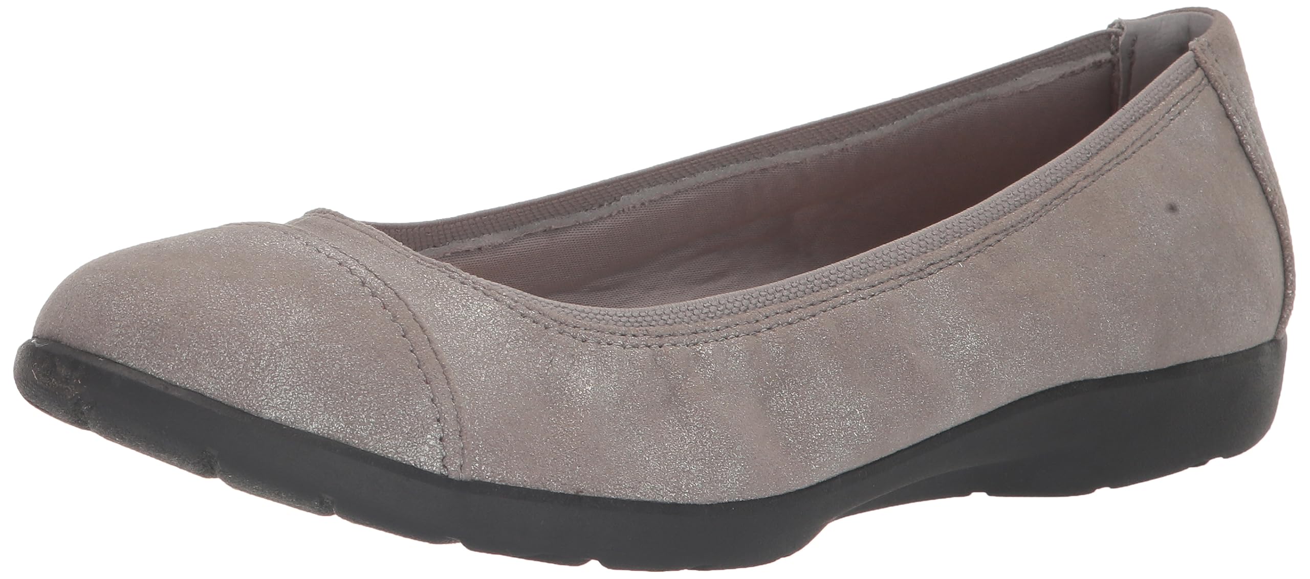 Clarks Grey’s Meadow Opal Ballet Flat, Pewter Metallic, 7.5 Narrow US