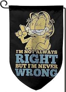 Heyuchuan Garfield Garden Flag 12.5x18 Inch Yard Flag