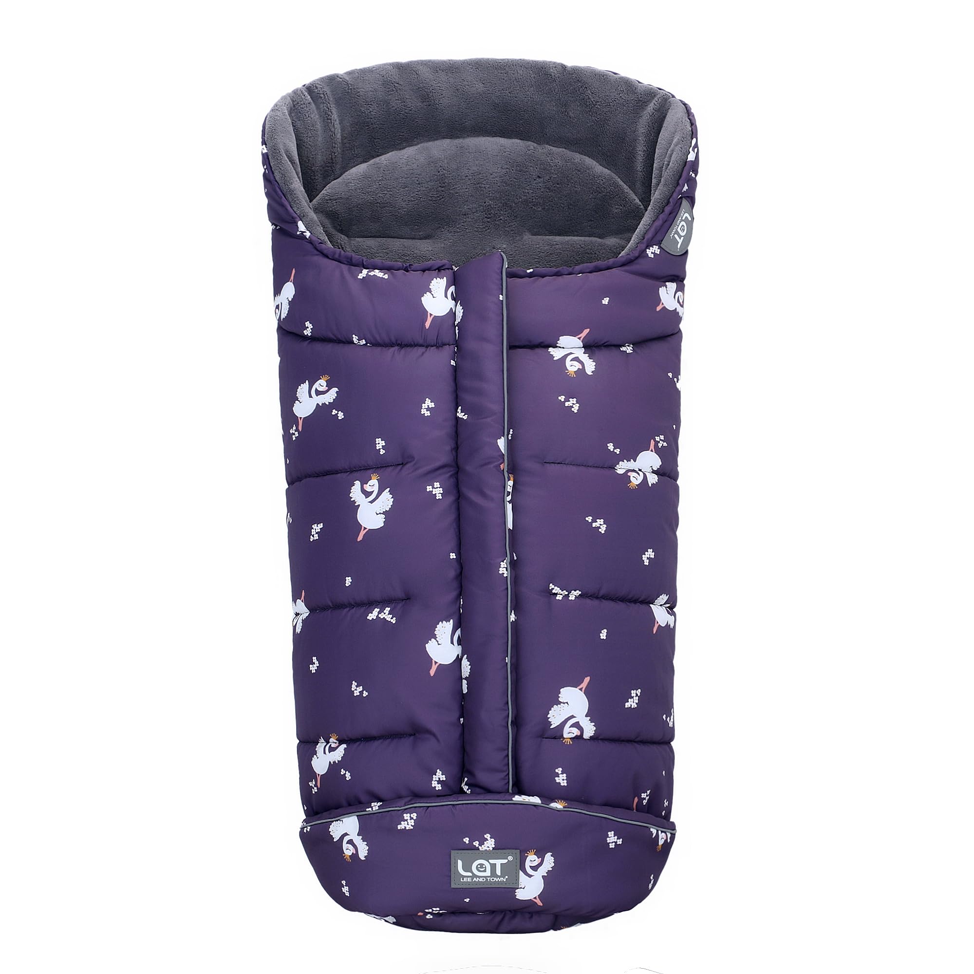 LAT Universal Baby Pushchair Footmuff, Waterproof and Windproof Cosy Toes with Drawstring Hood for Pushchair Stroller Pram Buggy, Baby Winter Pushchair Pram Liner (A, Swan)