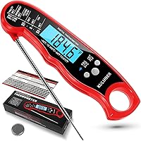 KULUNER TP-01 Waterproof Digital Instant Read Meat Thermometer with 4.6” Folding Probe Backlight & Calibration Function…