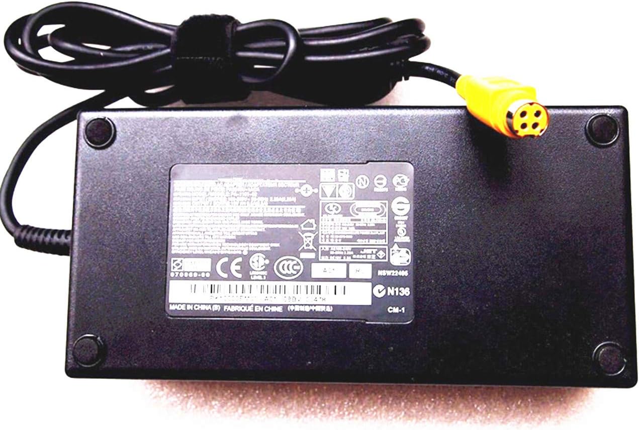 New GHAG Replacement AC Adapter 180W for Toshiba PA3546E-1AC3 4 PIN DC Yellow Tip PA-1181-02 X200 X500 ADP-180HB B PA3546U-1ACA