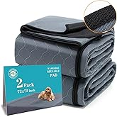Bunlitent Washable Pee Pads for Dogs 72x72, 2 Pack, Extra Large Reusable Puppy Pads, Dog Training Pads with Quick Dry, Large Anti-Slip Dog Pee Pads, Whelping Pads, Potty Pad