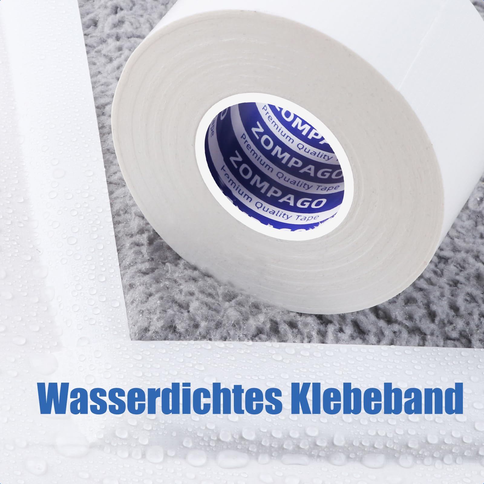 ZOMPAGO Panzertape, 45mm x 10m, Starkes Gewebeband 280μm, Wasserdichtes, Handreißbar Klebeband zum Reparieren, Befestigen, Bündeln, Verstärken oder Abdichten, Weiß 6