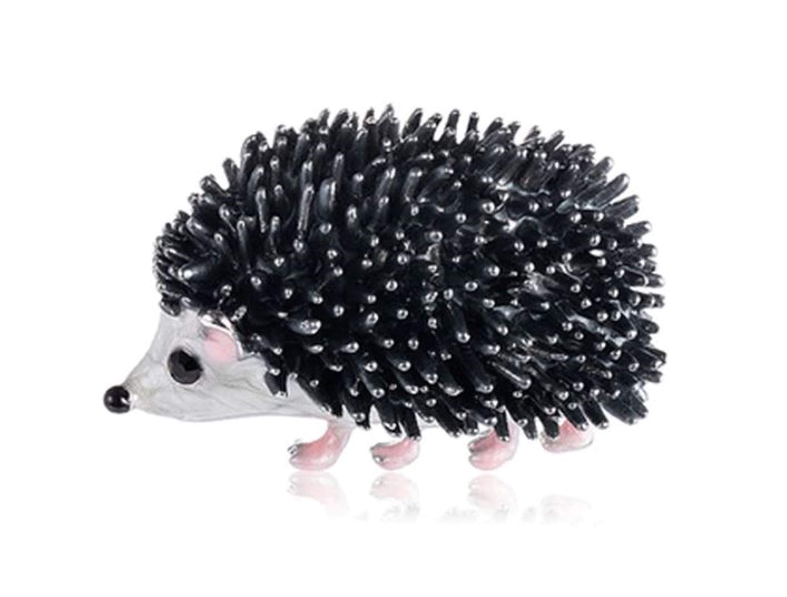 CrownOfRibbons Hedgehog Gift for Her, Animal Enamel Brooch, Gardeners Present for Women