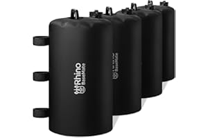 RHINO BASEMATE BaseMate Canopy Water Weights - 92 LBS Canopy Weights Set of 4, 10 Liters Each - Sturdy, Weatherproof Weights for Tent, Canopy, Gazebo