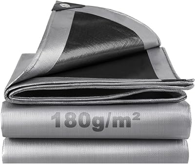 SHANNA Tarpaulin 3x6 m Waterproof Heavy Duty Tarp Sheet 180 GSM