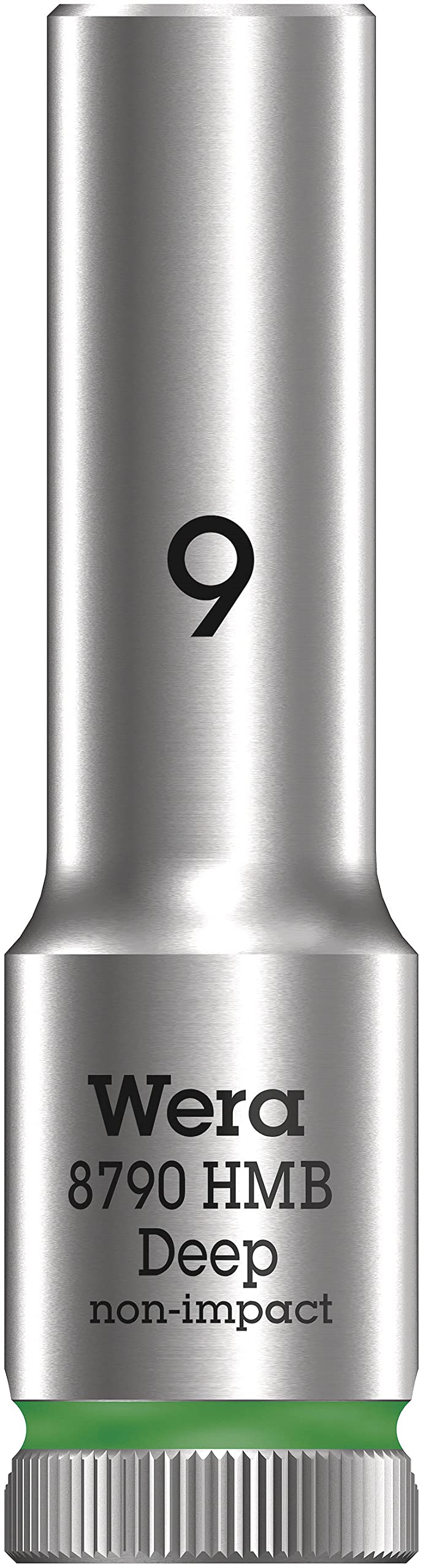 Wera 05004531001 8790 HMB Deep Socket, Green, 9.0 mm — image 1
