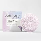 Community Goods Natural Shampoo Bar Lavender Rosemary Scalp Soothing Shampoo Bar | pH Balanced, Color Safe | SLS-Free, Plastic-Free, Cruelty-Free, Vegan | Oatmeal, Shea Butter, Cocoa Butter