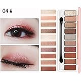 Joielmal アイシャドウ 10色 アイシャドー　シャドウ　アイシャドウパレット ブラウン　赤　オレンジ　ピンク　パール/マットアイシャドー　アイシャドーパレット 人気 激安 メイクパレット アイシャドウ　携帯便利 極め細かい メイクアップ パレット　長持ち防水 アイシャドウ　おしゃれ　アイシャドウパレット　明るい目もとアイカラー　発色アイシャドウ　パウダー　コンパクト　チークパレット プロ用/初心者 日常/コスプレ (D)