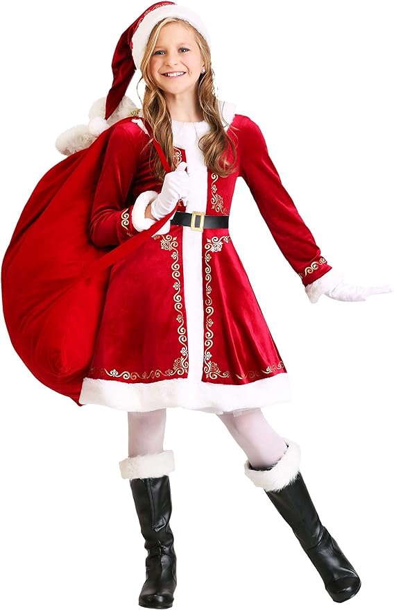 santa claus dress for girl