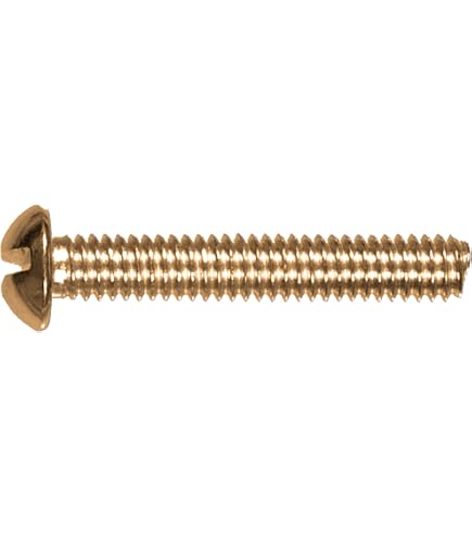 25 Viti A Testa Tonda In Ottone Con Intaglio #8-32 X 1-1/4 &ndash; Albany County Fasteners