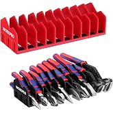 WORKPRO 2-Pack Plier Organizer Rack, 20-Slot Tool Organizer and Storage | Large Capacity Plier Holder, Non-Slip Rubber Base, High-Strength Plastic, Extendable Tool Box Organizer, Pliers Not Included
