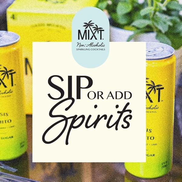 MIXT PREMIUM SPARKLING NON-ALCOHOLIC SPARKLING COCKTAIL – OASIS MOJITO – ZERO SUGAR, READY TO DRINK, ADAPTOGENS, NOOTROPICS, 2G OF CARBS OR LESS, LOW CALORIE, 12OZ CANS (PACK OF 4)