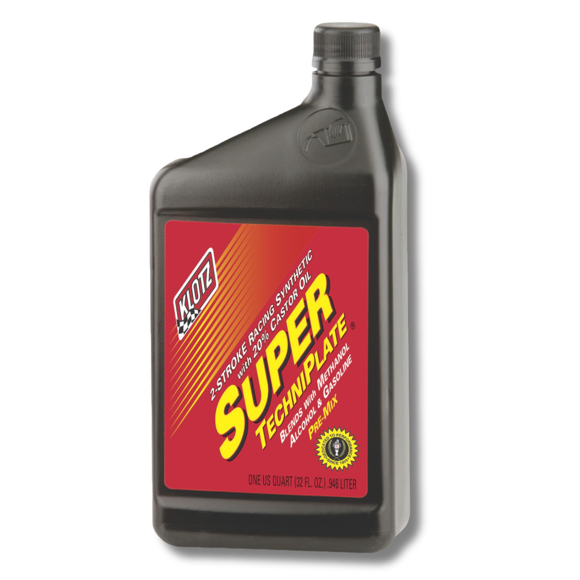 Aceite premezclado sintético Klotz Super TechniPlate para motores de 2 tiempos - 1 cuarto de galón (KL-100)