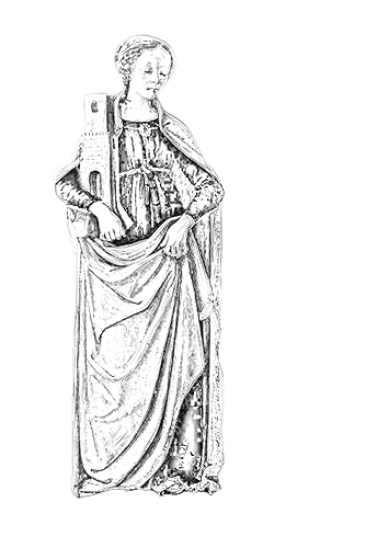 Saint Barbara Saints Catholic Gifts Religious Gifts Catholic Art Patron Saint Religious Art Fine Art Print Prophetic Art Portrait Amazon Co Uk Handmade