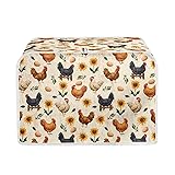 Annejudy Chicken Sunflower Print Toaster Cover 2