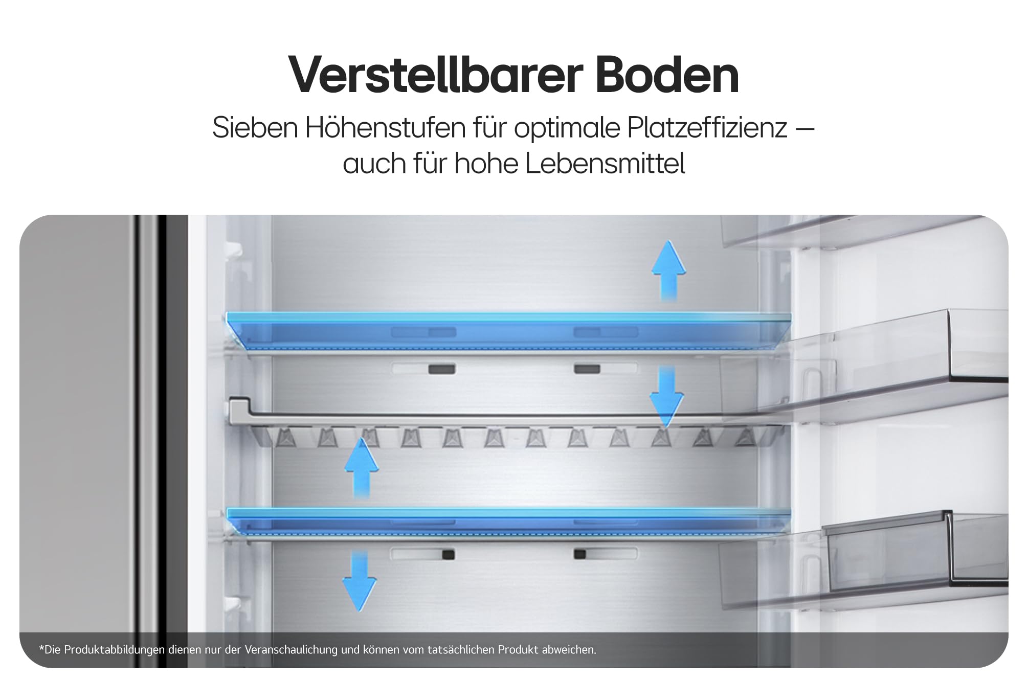 LG GBBS716AEV Fit&Max Kühl-/Gefrierkombination (333 L, Energieklasse A) vollintegrierbar oder freistehend mit FRESHConverter+, DoorCooling+, LinearCooling+, Smart Inverter Compressor, Schwarz 6