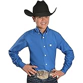 Cinch Boys' Classic Fit Long Sleeve Button One Open Pocket Solid